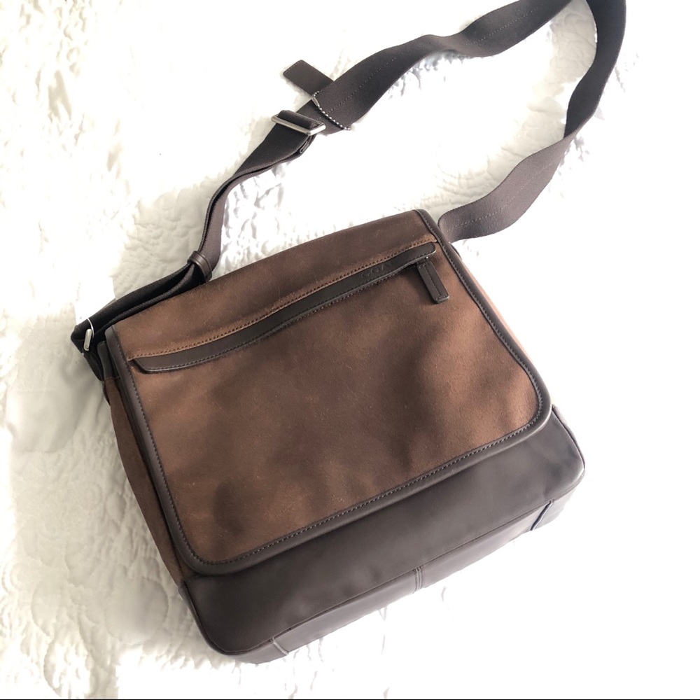 Coach Men’s Map Bag Brown NWT